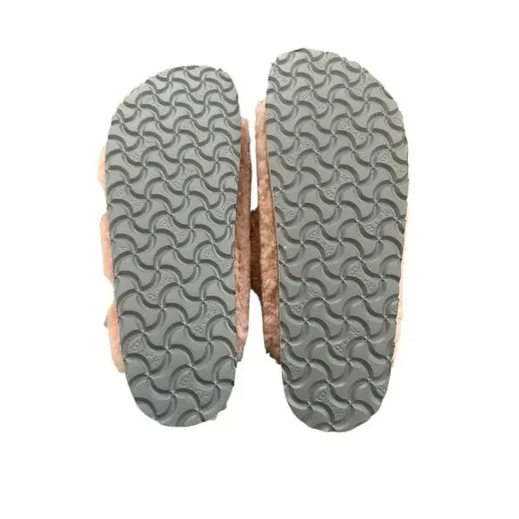 Birkenstock Papillio Sandals Teddy Pink Arizona Big Buckle Shearling EU 40/US 9 - Picture 7 of 9